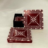 Hand-Painted Aipan Art Coaster