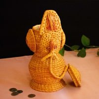 Handmade Moonj Grass Gullak (Piggy Bank)